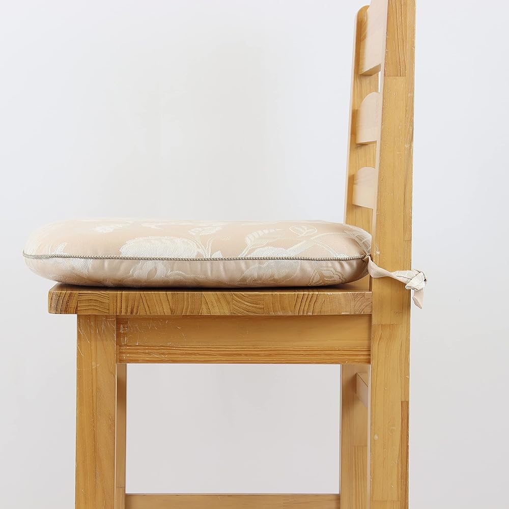 Kawashima Textile Cercon MINTON Dining Seat Cushion Grace Haddon Beige 45×43cm LN1207