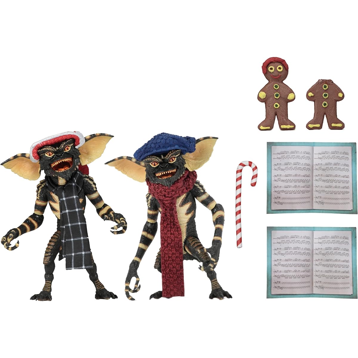 NECA Collectible Action Figures Gremlins 2-7 inch Scale Christmas Carol Winter Scene One 2-Pack