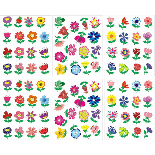 96pcs Spring Flower Stickers, Spring Decorations Scrapbooking Stickers Flower Planner Stickers Self Adhesive Stickers for Desk Book Fridge Door Boys Girls Party Supplies Gifts
