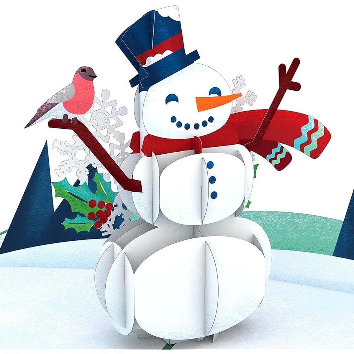 Lovepop Happy Holidays Snowman - 3D Card Christmas Card Pop Up Christmas Card Snowman Card Holiday Greeting Card Christmas Greeting Card Kids Christmas Card