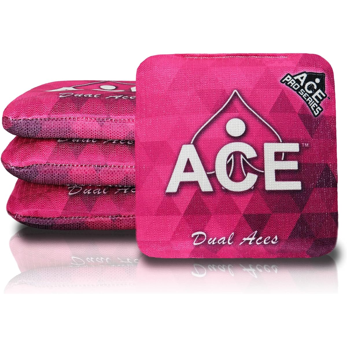 CornholeAce Dual Ace - Pink (Set of 4 bags) - ACL Pro Engraved