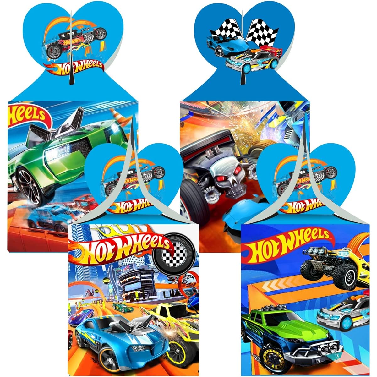 Hot Cars Party Favors Gift Boxes 12pcs Wheels Birthday Party Supplies Cars Party Decorations