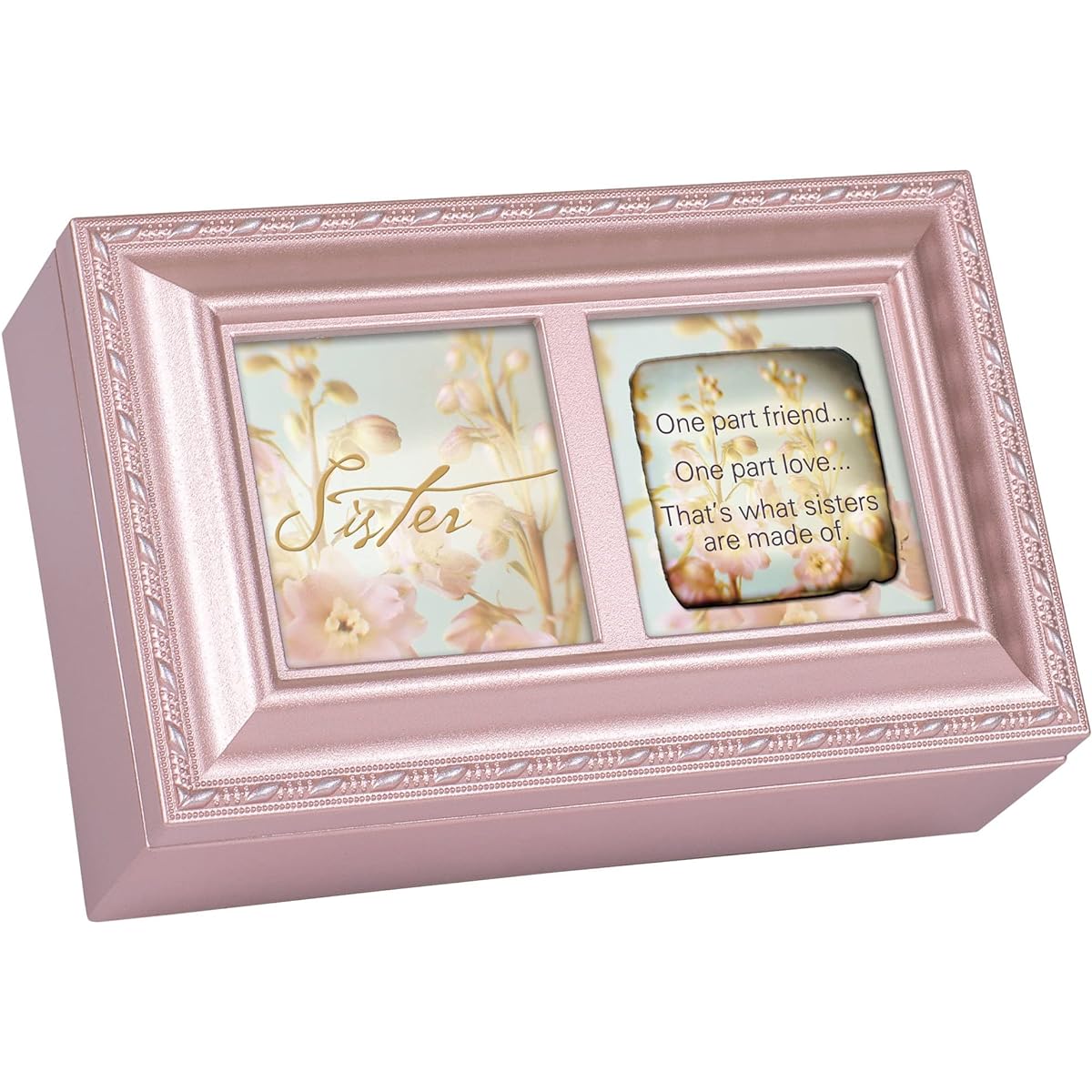Cottage Garden Sister Petite Woodgrain Music Box Plays Thats What Friends Are For