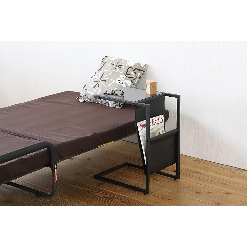 Sofa side table (with magazine rack) NK-621 brown (width 40cm x depth 30cm x height 51cm)