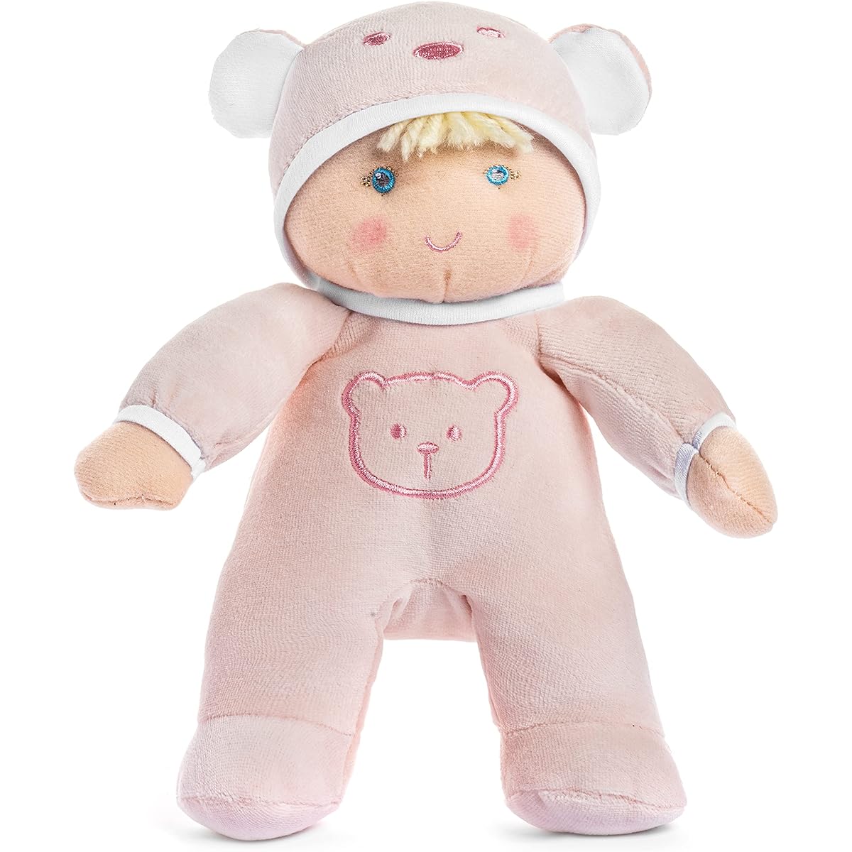 My 1st Soft Rattle Dolly Pink Sleeper
