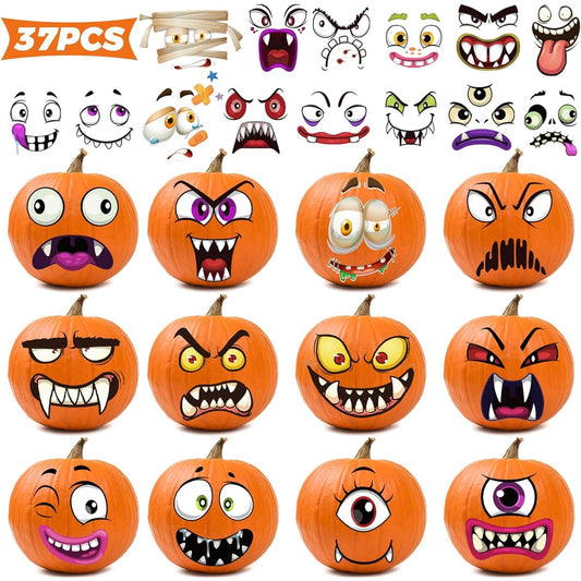 36 Halloween Pumpkin Stickers