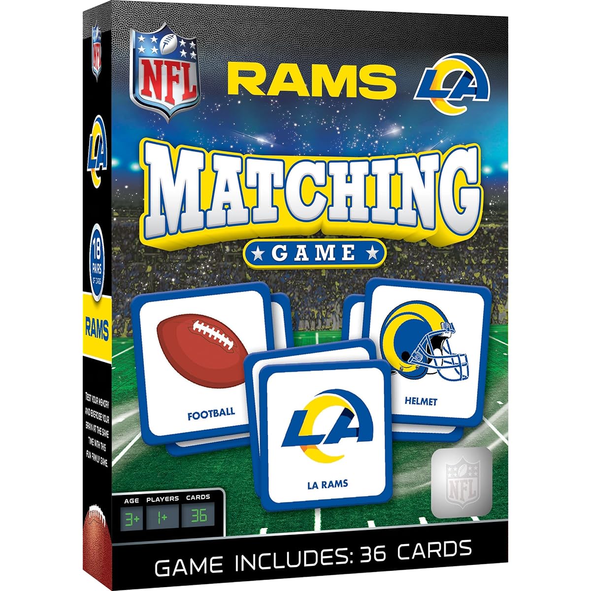 MasterPieces Sports Games – Los Angeles Rams NFL Matching Game – Games for Kids and Family – Laugh and Learn