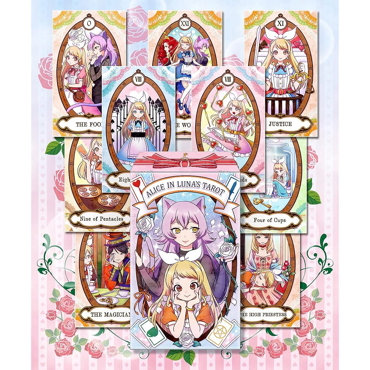 Tarot Card Alice in LUNA`s TAROT DECK Tarot Card Cute 78 Cards Full Deck