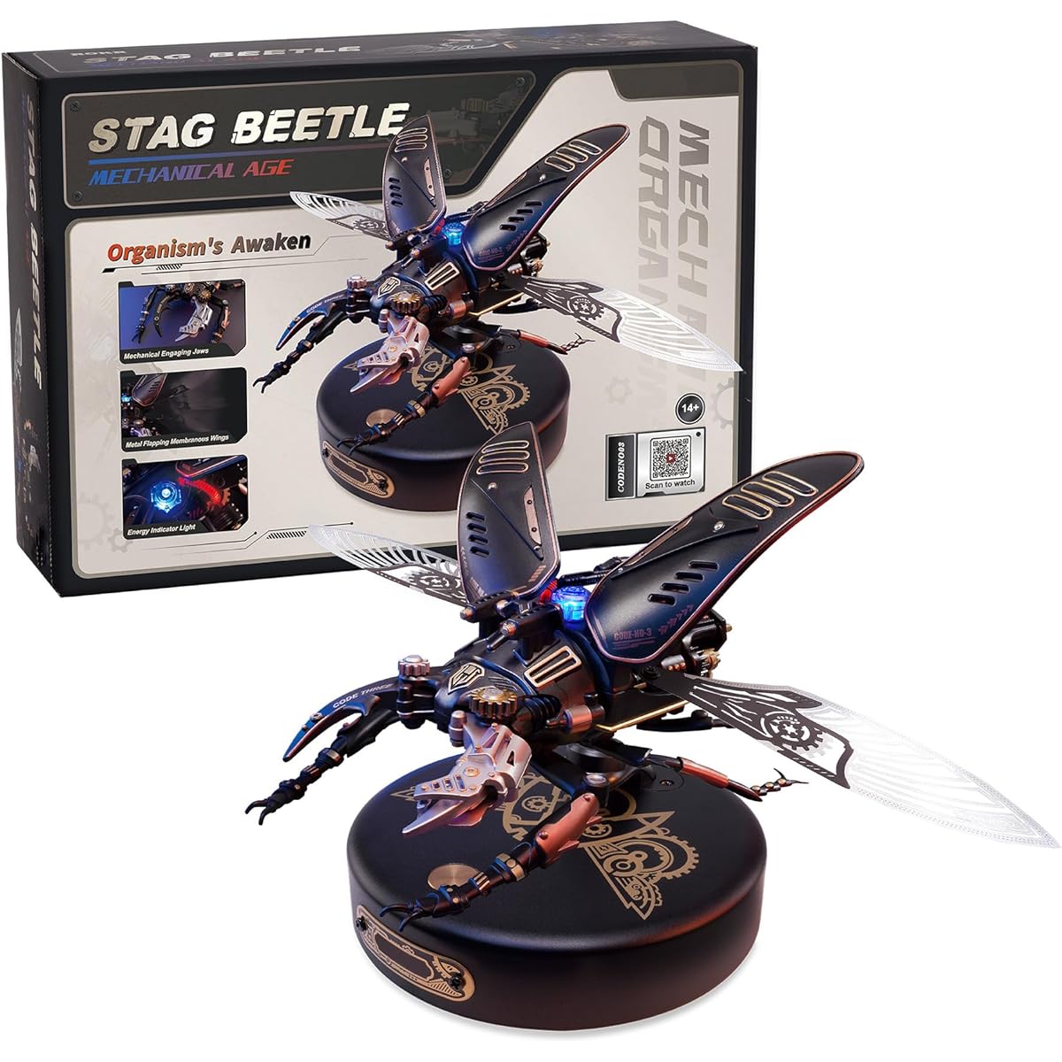 3D Metal Puzzle for Adults 3D Brain Teaser Mechanical Model Kit for Building Ages 14+ (Mechanical MI03)