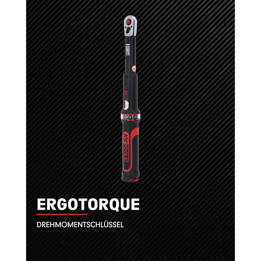 KS TOOLS 1/4" ERGOTORQUEprecision torque wrench with reversible ratchet head 1-25Nm 516.1512