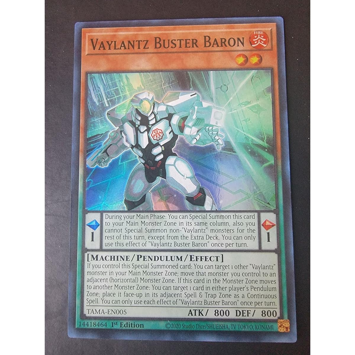 Vaylantz Buster Baron - TAMA-EN005 - Tactical Masters - Super Rare - 1st Edition.