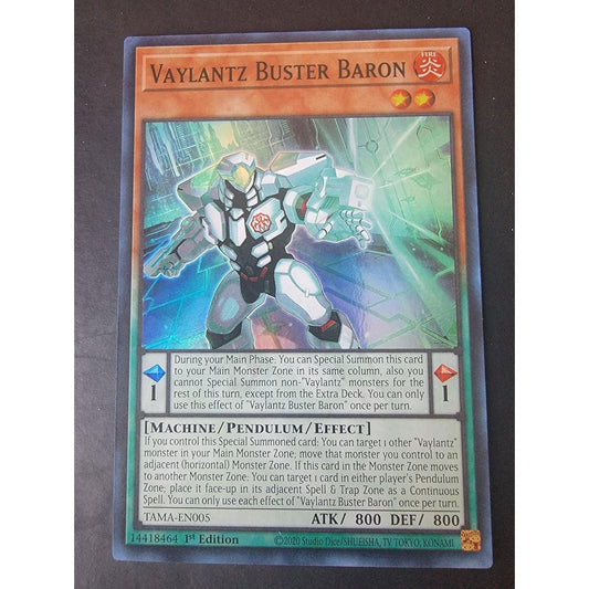 Vaylantz Buster Baron - TAMA-EN005 - Tactical Masters - Super Rare - 1st Edition.