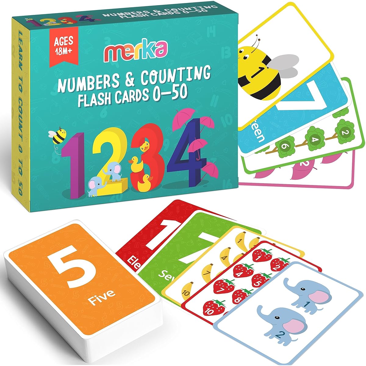 merka Counting Flash Cards: Woes counting goodbye, explore the world of numbers, a perfect learning companion for early math learners, unleash your child's full potential with these flash cards.