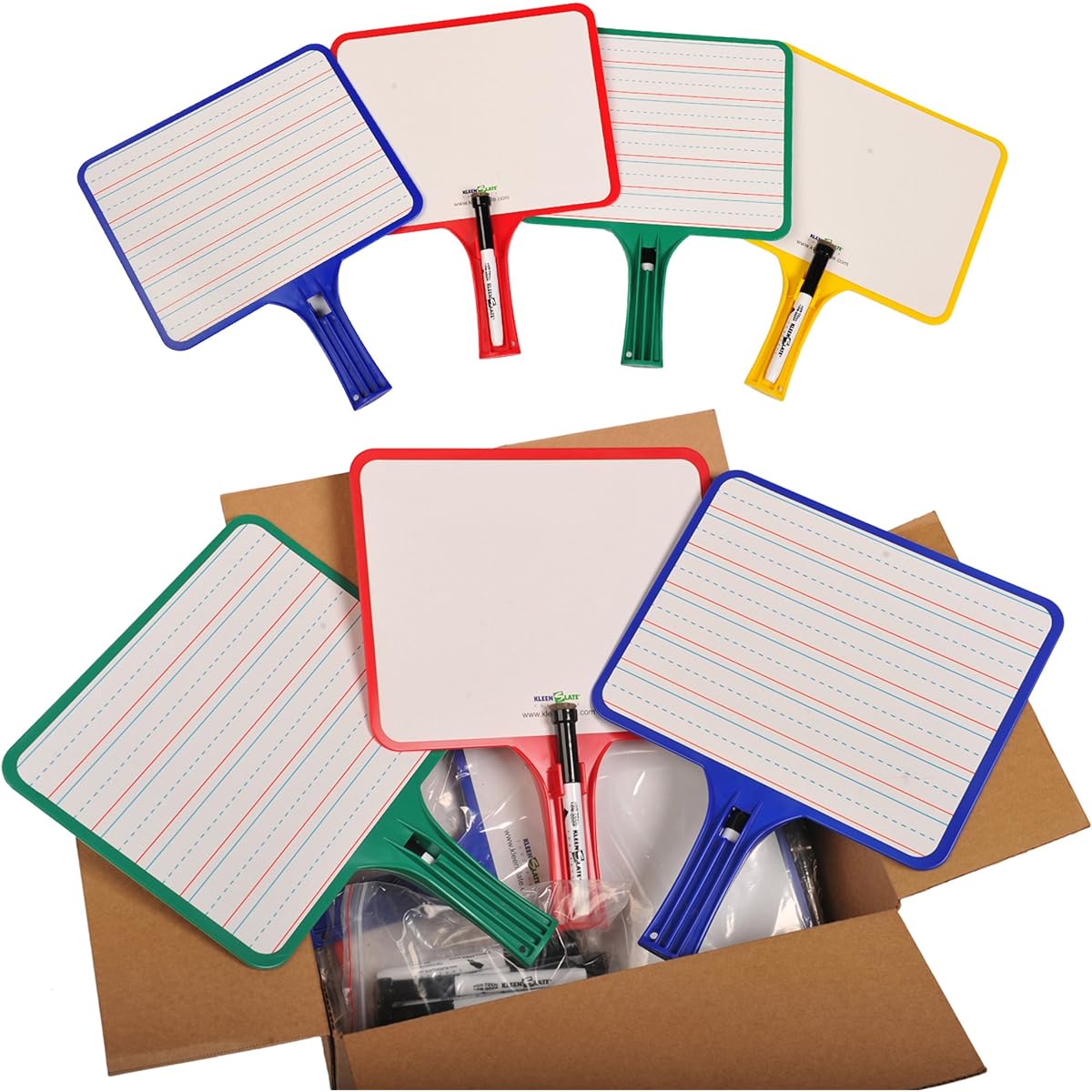 Kleenslate概念LLC。Kleenslate Dry Erase Paddles 24pk Pack of 24 KLS5132