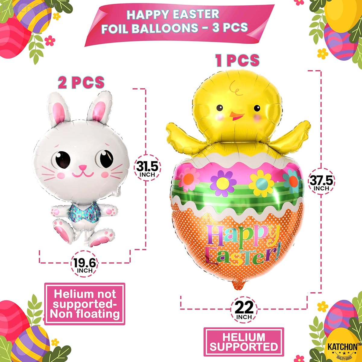 Happy Easter Mix Foil Balloon