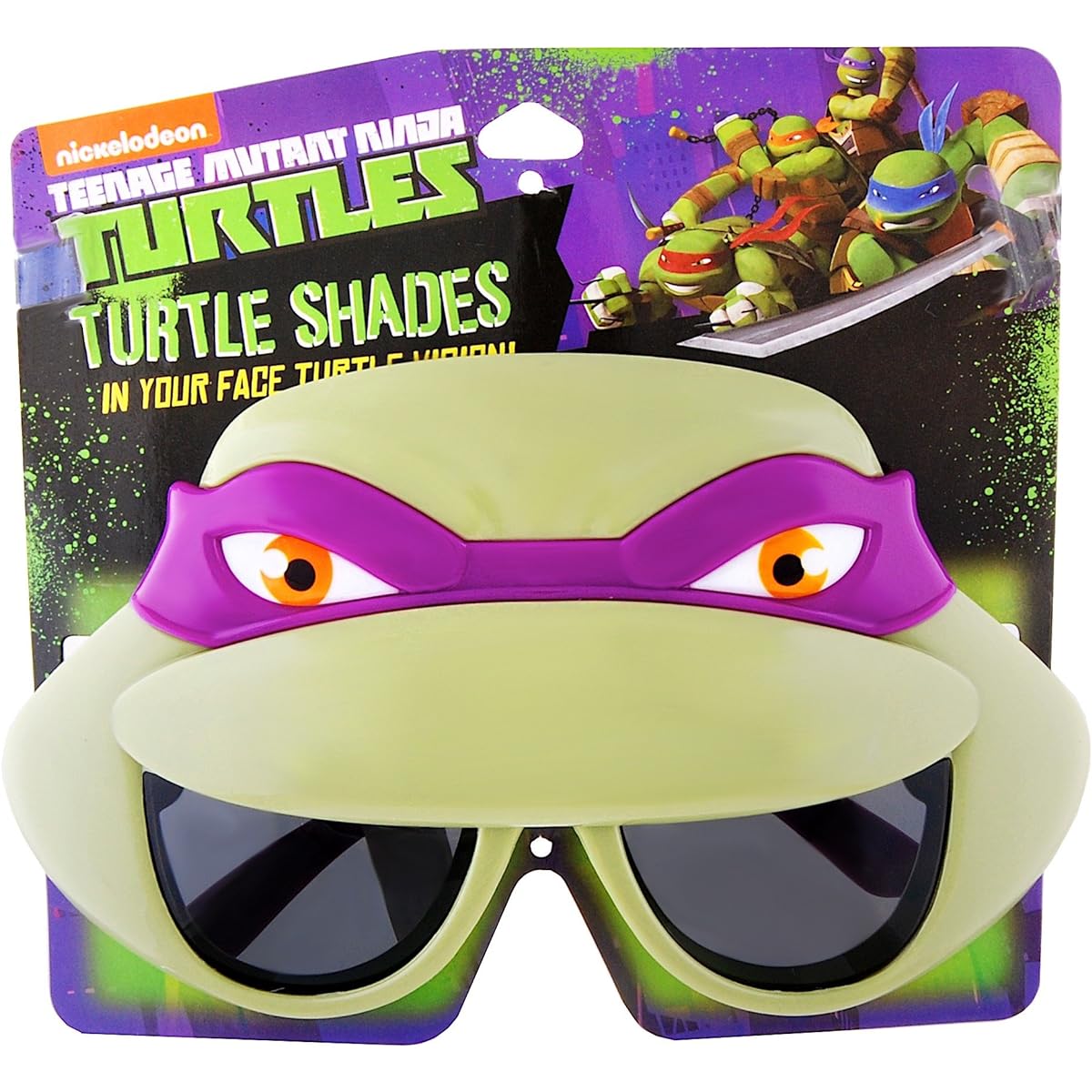 Sun-Staches Sunstaches Teenage Mutant Ninja Turtles Donatello Prefers Sunglasses Mask, Party, UV400