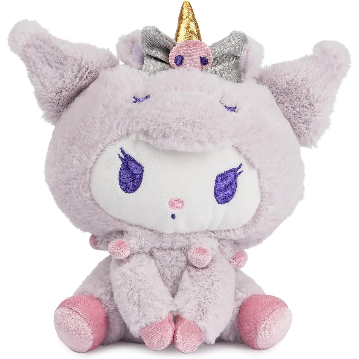 GUND Sanrio Kuromi Unicorn Plush Toy Premium Stuffed Animal for Ages 1+ Purple 6"