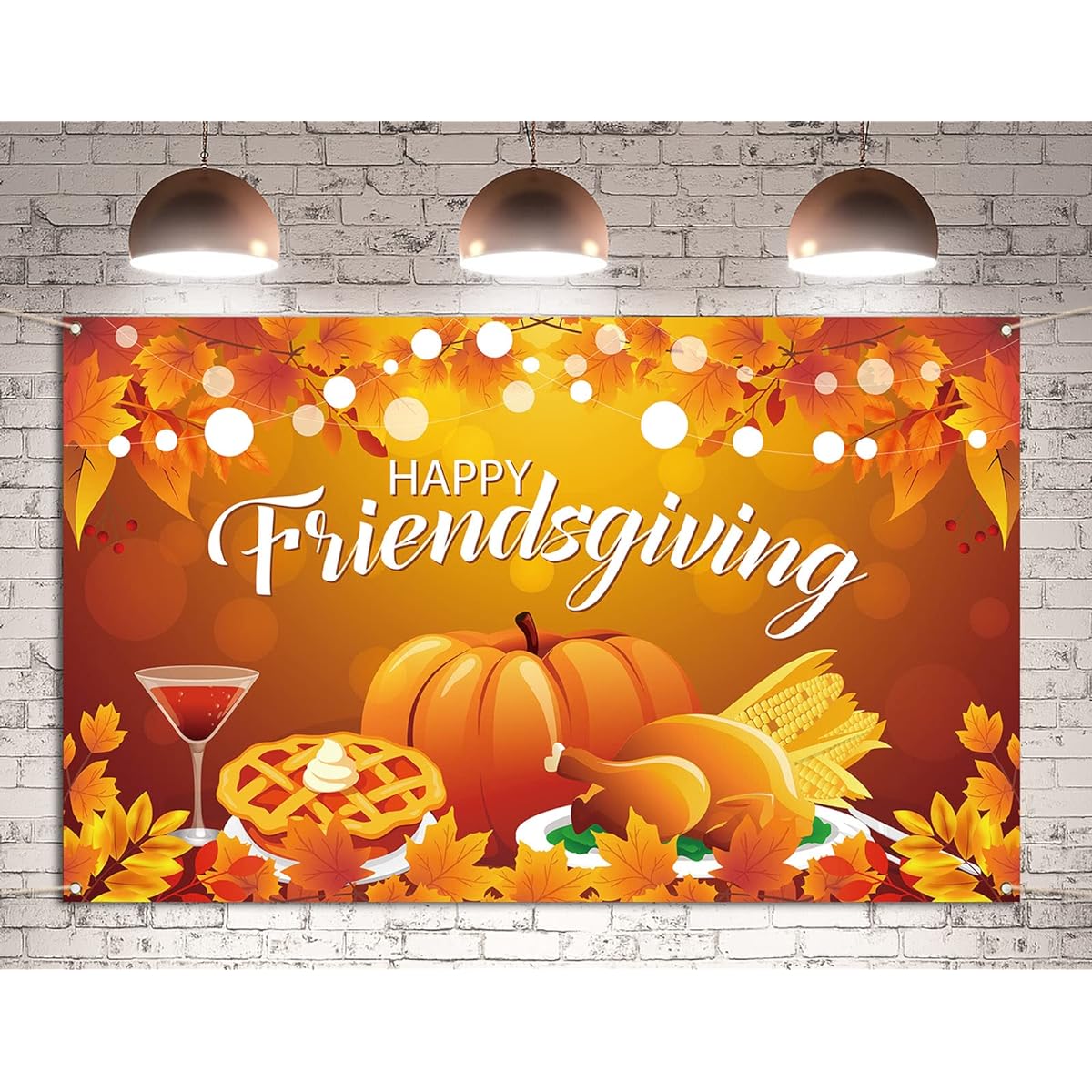 Friendship Festival Background Banner Autumn Pumpkin Turkey Thanksgiving Holiday Photo Background Wall Decoration