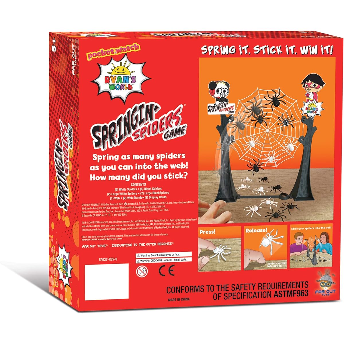 Ryan's World Springin' Spiders