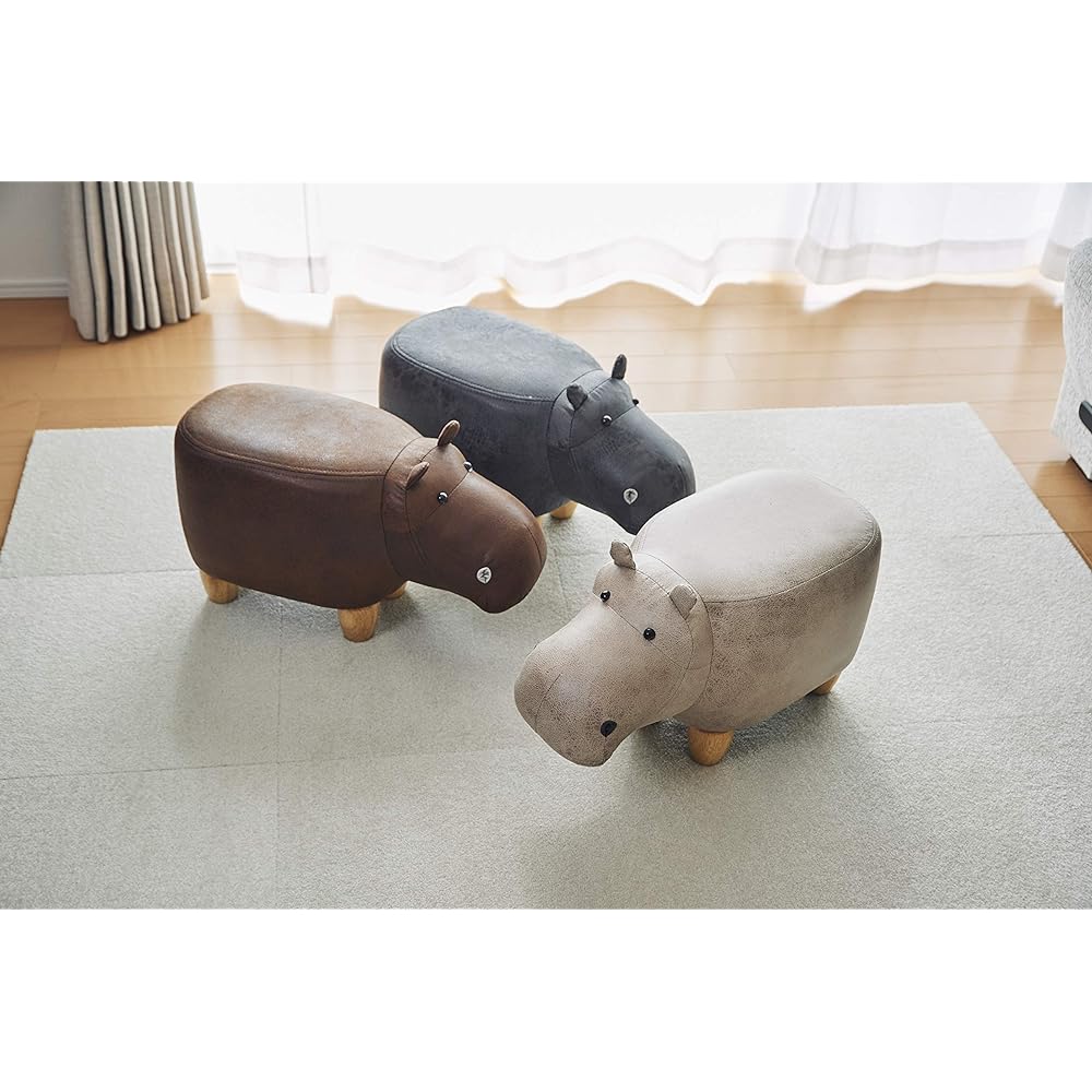 EN FANCE Hippo Stool Paul Jr. Paul Junior Tony Beige EF-ST02BEJ Size (approx.): W50 x D25 x H28cm