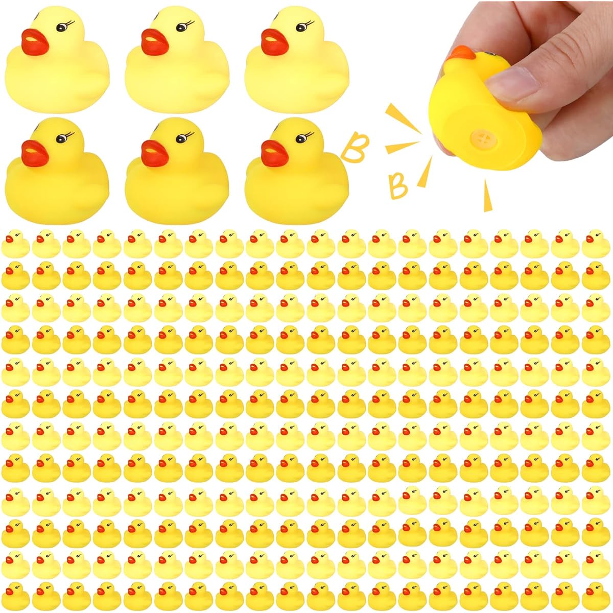 600 Pieces Rubber Duck Bulk Bath Toy Set Bulk Mini Colorful Duck Baby Shower Toy Birthday Party Decoration Gift Classroom Summer Beach Pool Activities Carnival Game (600 Pieces)