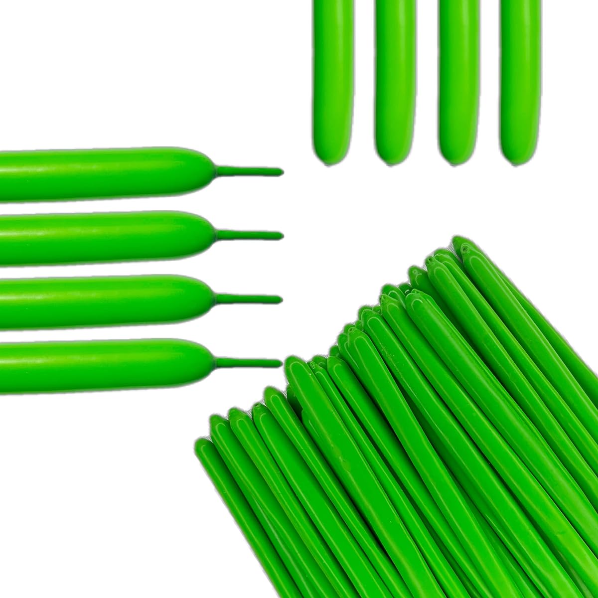 EBLLIWSM 100pcs 260Q Green Magic Long Balloons Decoration for Shopping Mall Activities, Party Decoration, Parent-child Activities. Not easy to damage, shiny and beautiful.