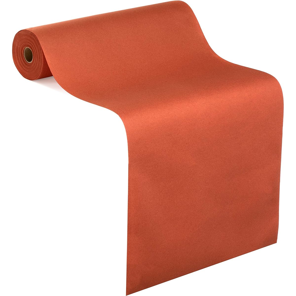 AH American Homestead Paper Dining Table Runner for Parties, 75' = 20 Perforated Table Runners, 16" x 48", Strong Absorbent Disposable Linen-Like Table Cover Roll, Terracotta