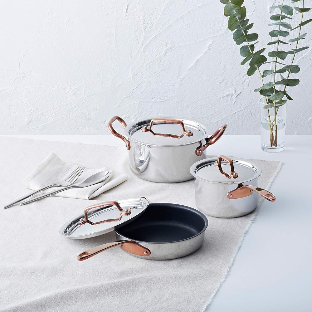 Vitacraft IH Compatible One Hand Pot 12cm Rose Gold Dear 3951