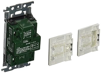 Panasonic Cosmo Series Wide 21 Embedded Electronic Ventilation Fan Delayed Stop Switch Set 2-Place Operation Type "On" "Off" Display Switch 0.5A, Firefly Switch B White WTC53516W