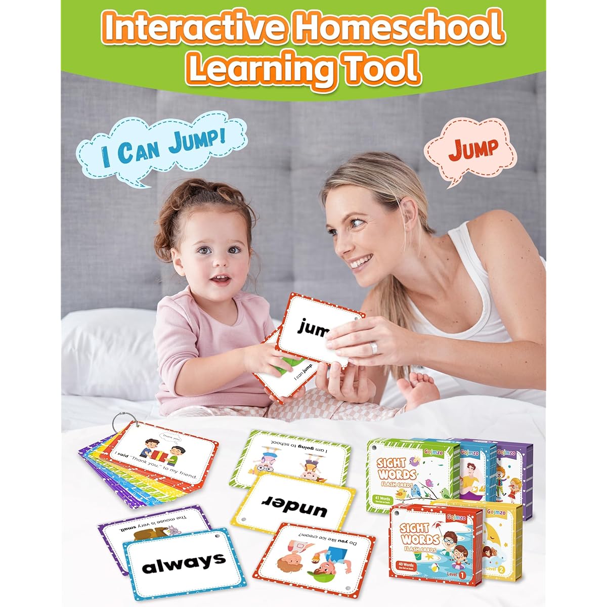 Gojmzo Sight Words Flash Cards Kindergarten Preschool Learning Activities Homeschool Supplies for Kids Ages 4-8 220 Dolce Sight Words Reading Spelling Games Learning Toys for 3 4 5 Year Olds Toddlers