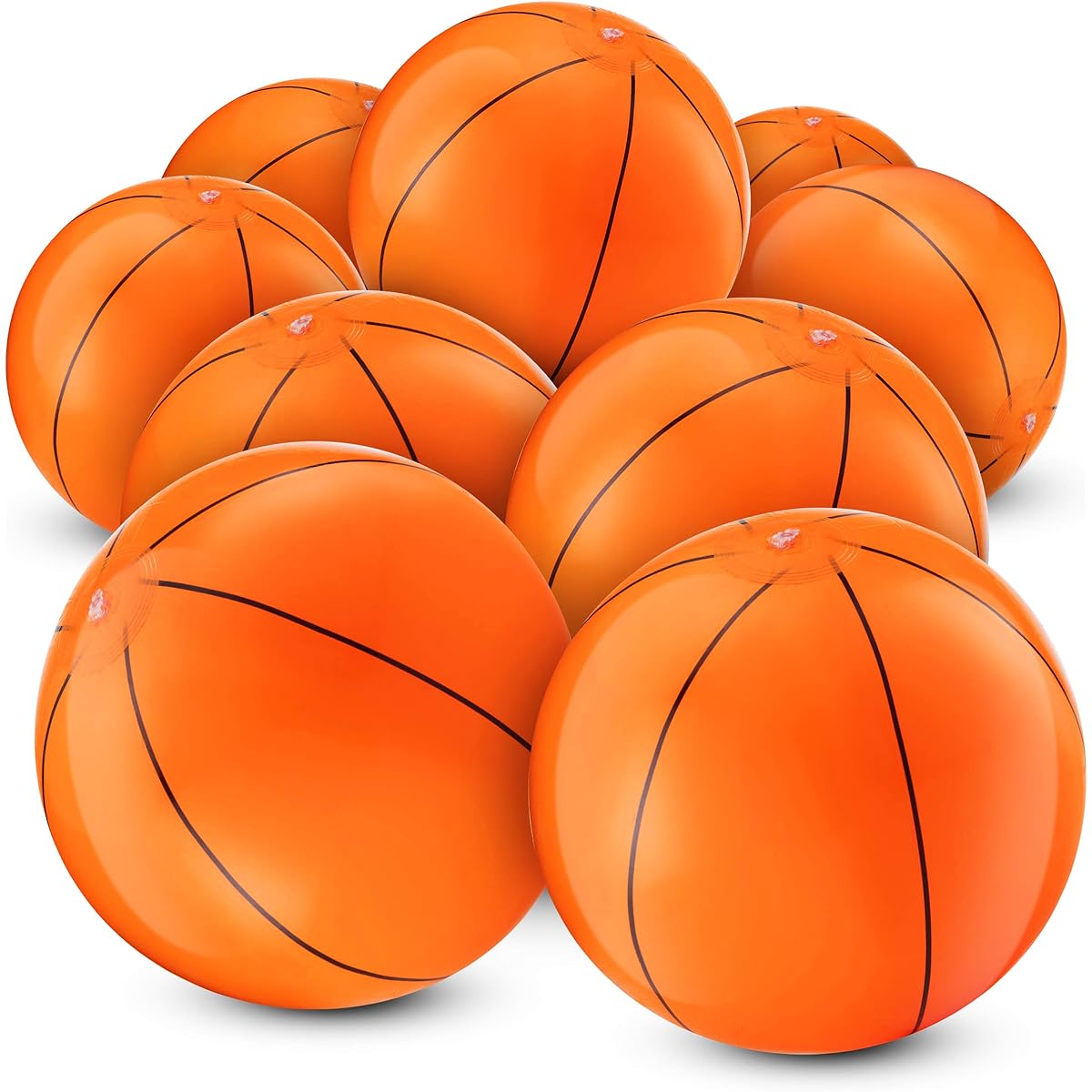Inflatable Basketballs One Dozen, 41cm , For Sports Themed Birthday Parts And Beach/ Pool Party Games/ Favours
