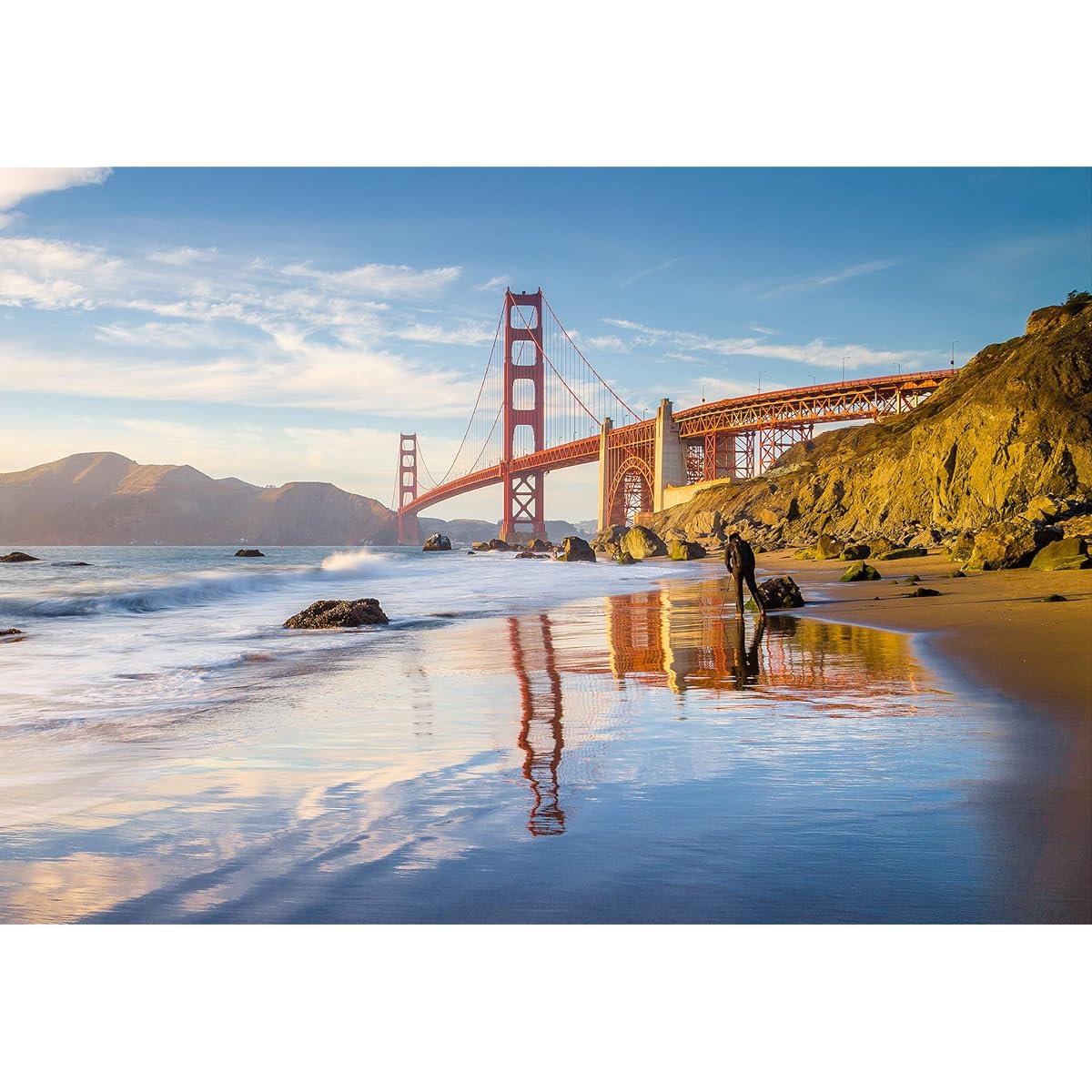 The Game Club - Golden Gate Bridge - 1000 Piece Jigsaw Puzzle - Unique Puzzle of San Francisco Bay, California - Fun Challenge for Adults, Teens and Kids