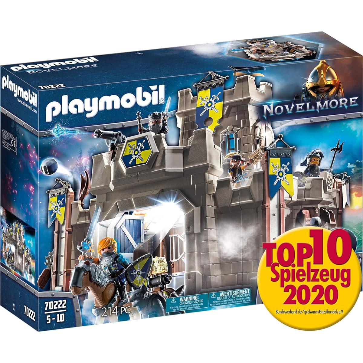 Playmobil 70222 Knights of Novelmore Castle Fortress with Stone Thrower and Water Cannon