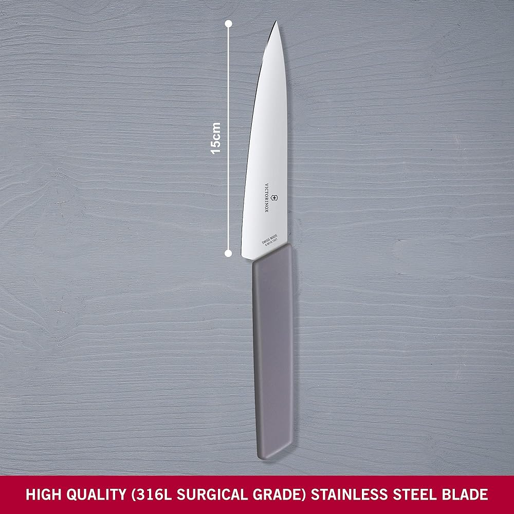 VICTORINOX Chef Knife Office Knife 15cm Lavender Swiss Modern Gyuto Knife Universal Knife Compact 6.9016.1521B