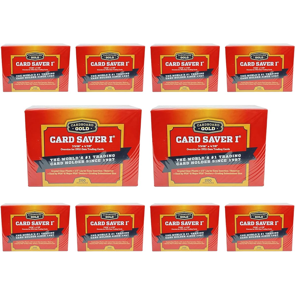 Card Saver 1CS1 Pro Graded Card Submits (1 Case = 2000) Cardboard Gold Ultra Protection