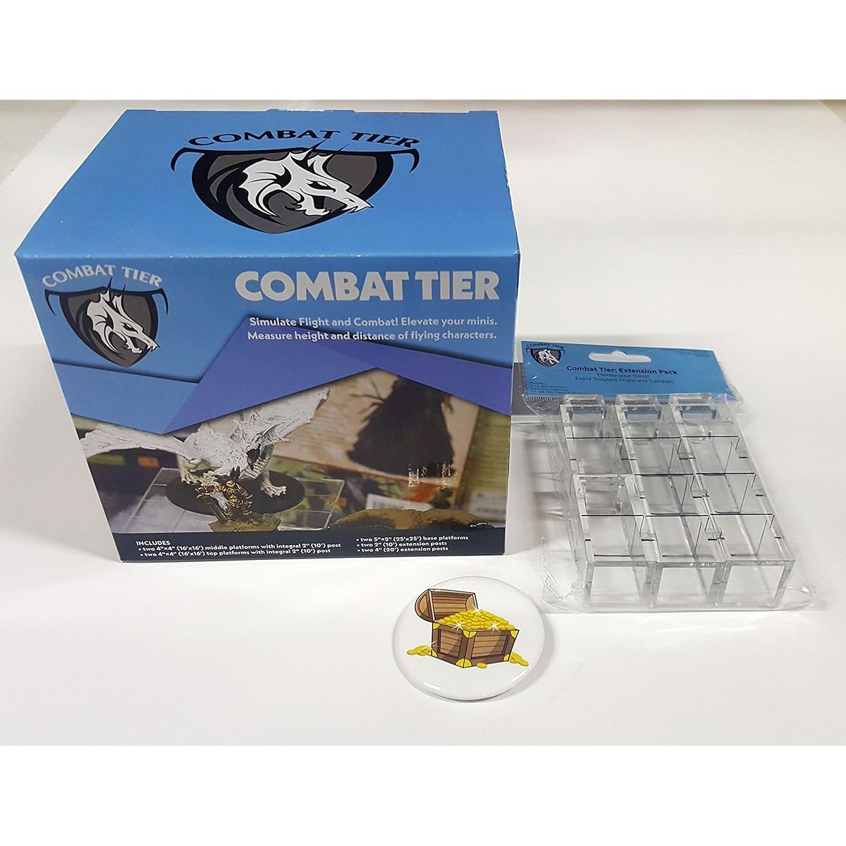 Combat Tier Base Set, Expansion Pack and Treasure Chest Button Set