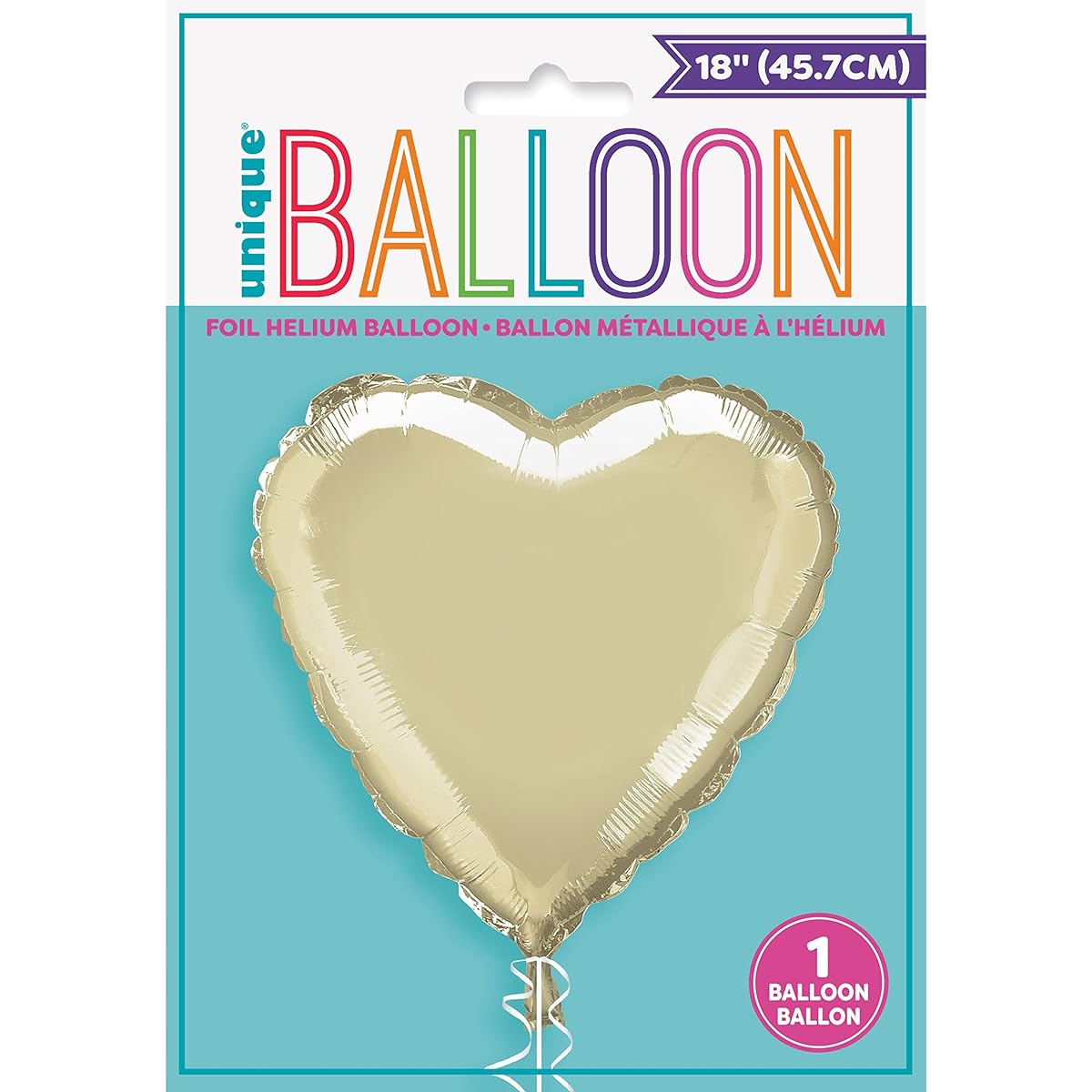18" Foil Gold Heart Balloon