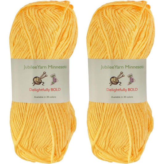 JubileeYarn Delightfully Bold Yarn - Bamboo Worsted Weight - 100g/Skein - 15 Picked Dandelions - 2 Skeins