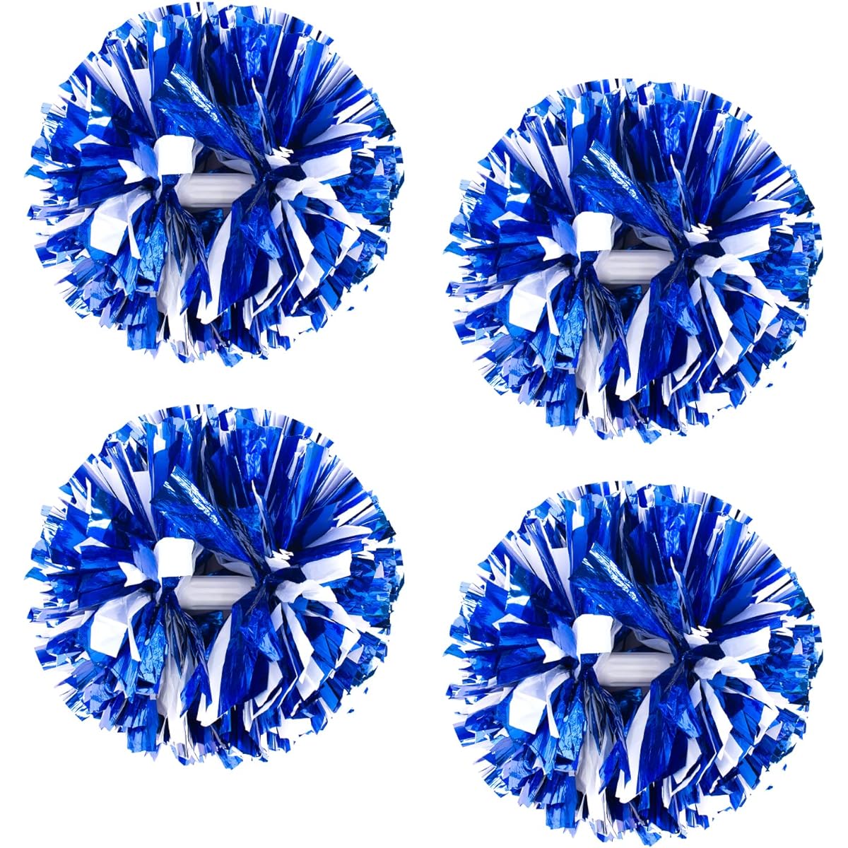 Creatiee 4 Pcs Cheerleading Pom Poms for Kids Cheerleaders Cheerleading Squad 2 Pairs Pom Poms for Boys Girls School Sports Games Team Spirit Cheer
