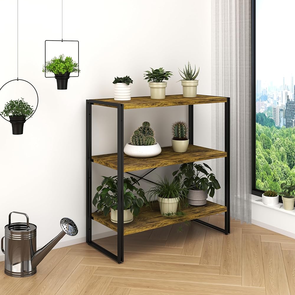 WARABI KK Shelf Rack, Open Shelf Rack, Stylish Rack, Bookshelf, Wood Grain, Open Rack, Shelf, Easy to Assemble (Width 80 x Depth 30 x Height 90 cm)