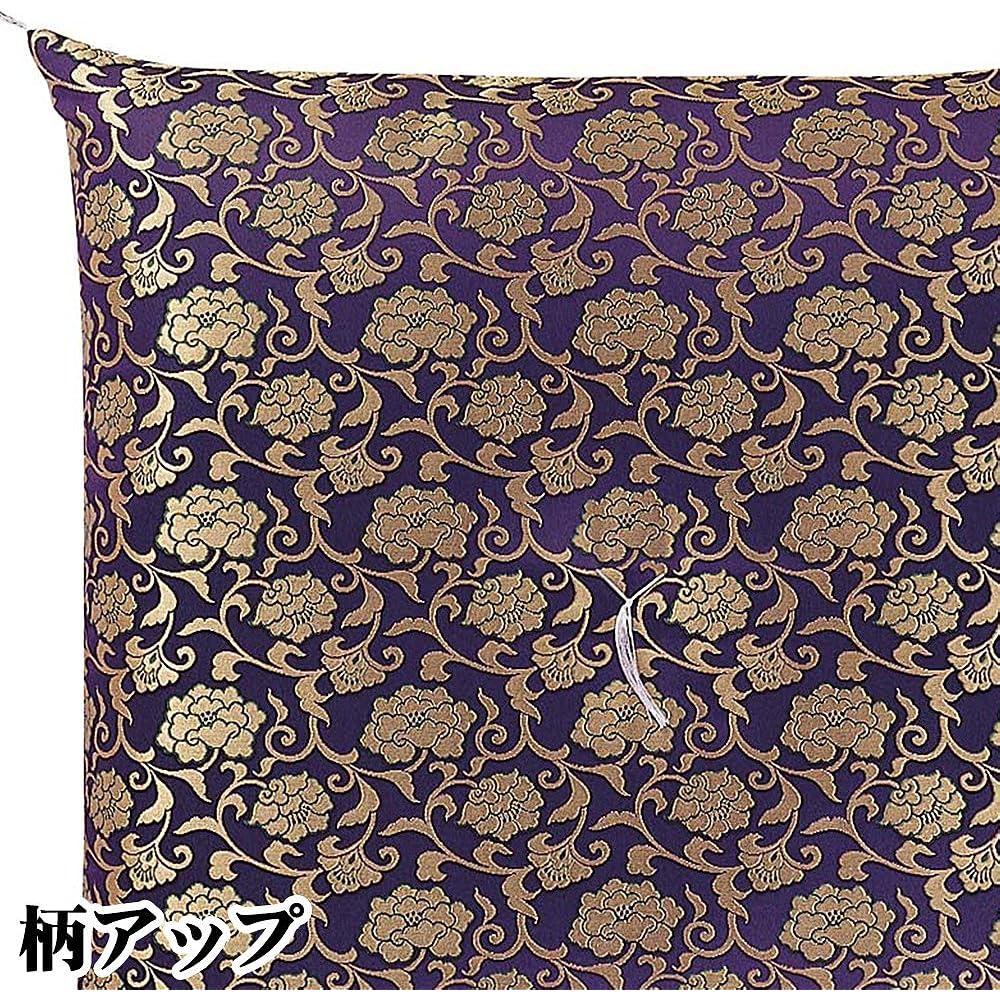 Buddhist Altar Shop Takita Shoten Gozen Zabuton (Buddha Zabuton) Arabesque Kintsu Purple ◆ Memorial Service Buddhist Altar Buddhist Obon Temple Use Gold Brocade Zabuton Obon Supplies Made in Japan