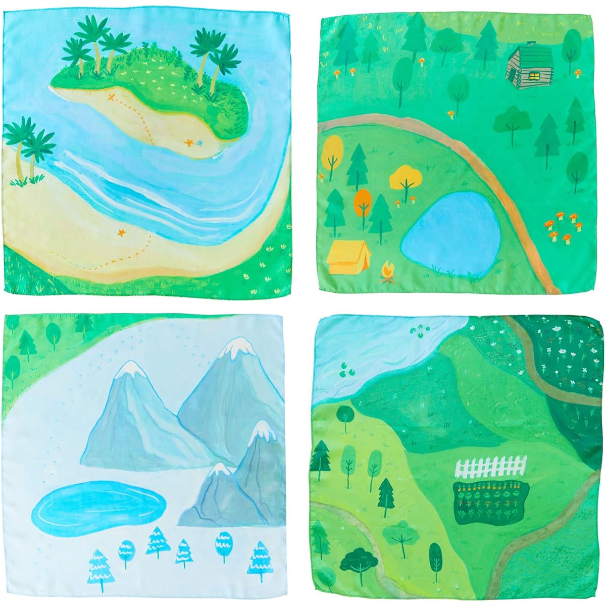 Sarah's Silks Nature Play Maps (Set of 4)