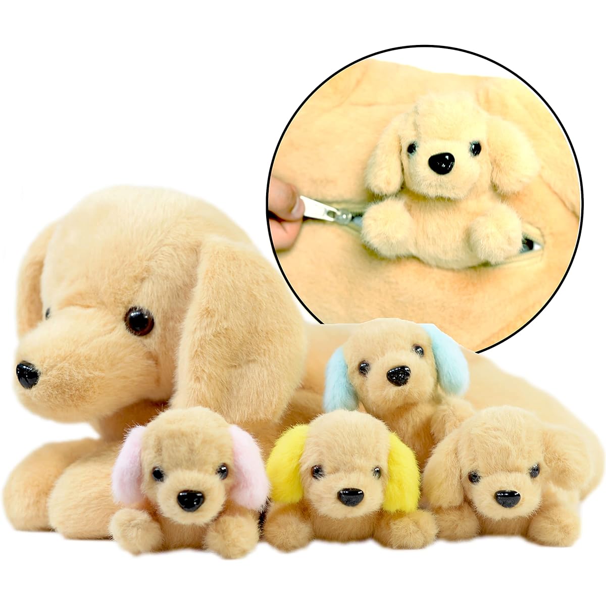 DreamsBe Dog Plush Toy - 4 Golden Retriever Puppies