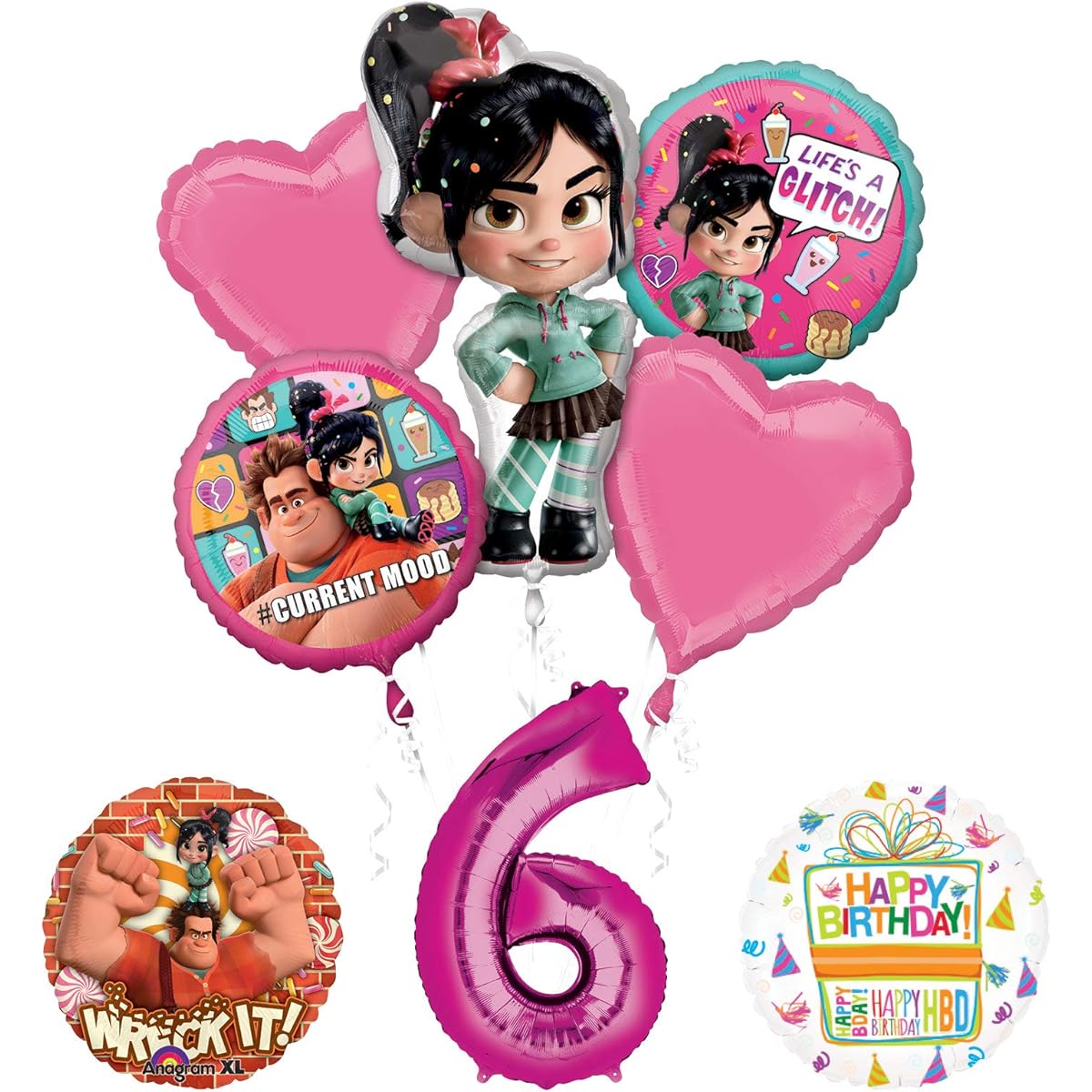 Wreck It Ralph 6th Birthday Party Supplies Balloon Bouquet Decorations