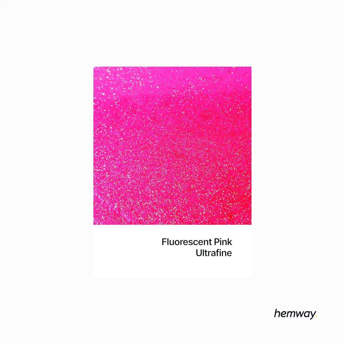Hemway Polyurethane & Epoxy Glitter Ultra Fine 1/128" Arts & Crafts No Bleeding Decorative Tumblers Artwork Flooring Crafts 100g Fluorescent Pink