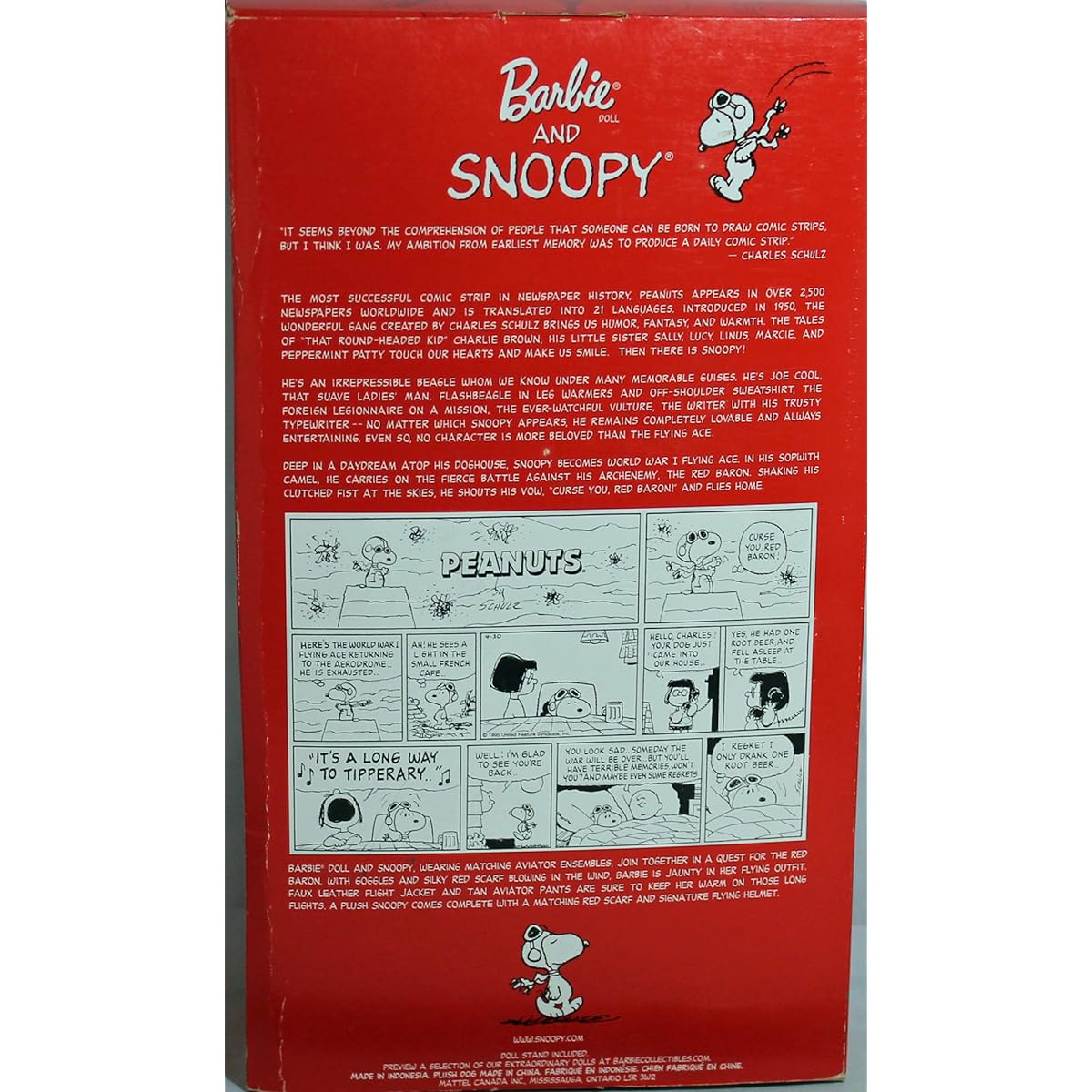 Barbie and Snoopy Collector Edition Doll (2001) Imported 55558