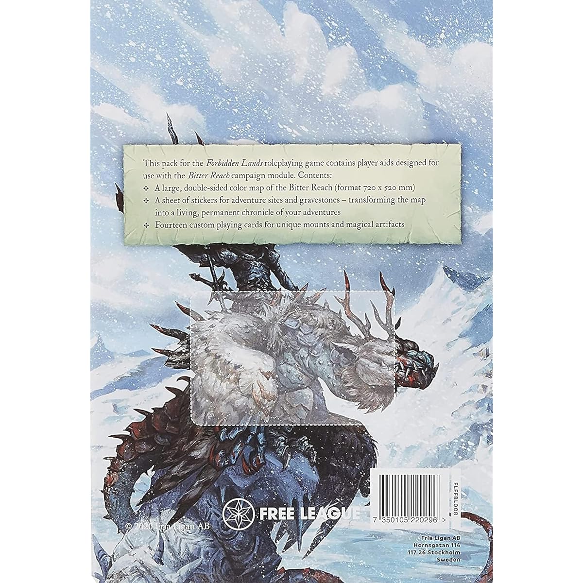 Free League Publishing Forbidden Lands Bitterreach Map & Card Pack (Forbidden Lands RPG Access)