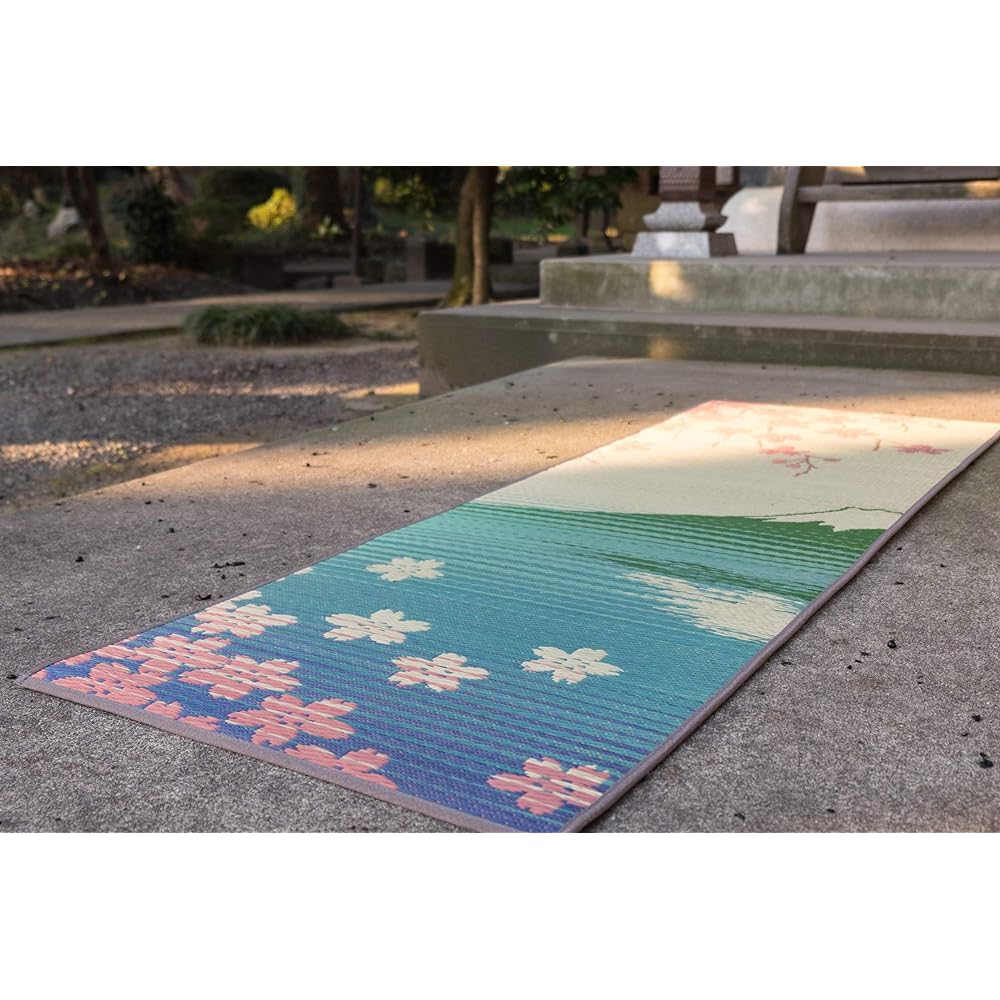Yoga Instructor Certified Yoga Mat "Tatami Yoga" SAKURA Fuji (#8237200) Approximately 60 x 180cm Thickness 6mm (Back: PVC) Domestic Igusa Igusa Mat Yoga