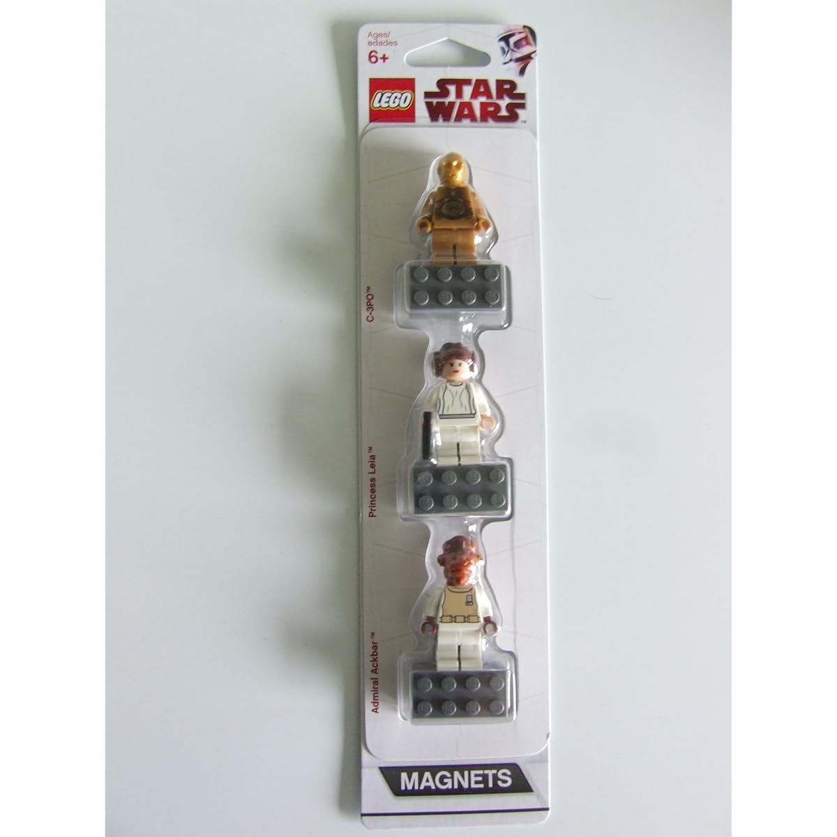 LEGO 852843 StarWars Magnet C-3PO, Princess Leia and Admiral Ackbar LEGO Star Wars