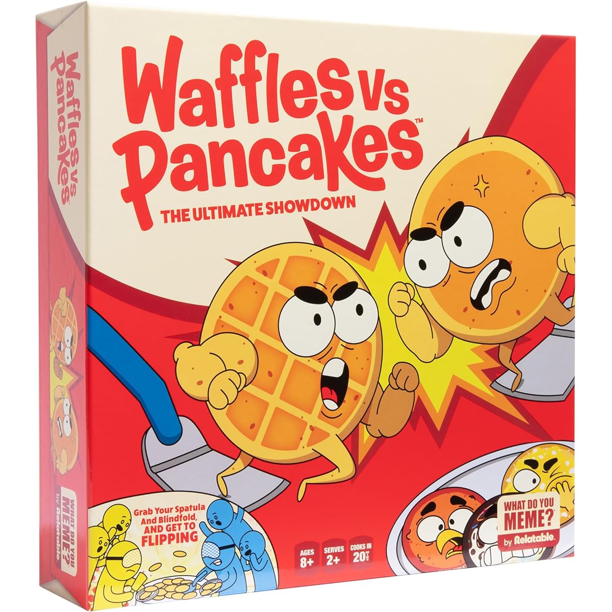 WHAT DO YOU MEME? Waffles vs Pancakes - Pancake Pile-Up Game - Family Game Night Game, WW4010